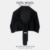 Chal Grande de Punto en Forma de T 100% Lana Australiana para Mujer en Otoño e Invierno, Bufanda Cálida para el Cuello con Bufanda de Alta Gama