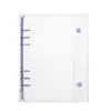 Capa de Planner/Álbum de Fotos Transparente em PVC com Argolas Duplas A5A6A7M5, Capa Macia, Fichário de 6 Furos Colorido