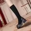 Botas Altas 2025 para Personas Pequeñas, Nuevas Botas de Otoño e Invierno, Elásticas Adelgazantes y para Aumentar la Estatura, Botas Casuales de Tacón Medio Maillard