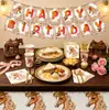 En Stock Artículos para Fiesta de Cumpleaños Temática de Ponis Vajilla Desechable Platos de Papel Vasos de Papel Banderines Globos Decoraciones para Eventos
