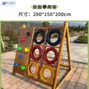 Marco de escalada de madera maciza para exteriores para niños, madera Huanghuali, columpio de entrenamiento para el desarrollo en el jardín de infantes, puente colgante, agujero de perforación, red de escalada con columpio
