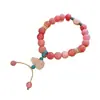 Nuevo Pulsera de Calabaza con Perlas Rosas, Artística, Elegante, Lujo Ligero, Joyería de Nicho, Pulsera de Diseño Retro Versátil