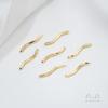 Relleno de Oro de 14K Color Duradero Brillante Forma de S Tubo Hueco Codo DIY Pulsera Collar Pendientes Accesorios de Joyería Materiales Hechos a Mano