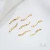 Tubo Hueco Curvo en Forma de S Brillante que Conserva el Color Relleno de Oro de 14K Accesorios de Joyería para Pulsera Collar Pendientes DIY Materiales Hechos a Mano