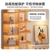 Estante pequena simples, estante de armazenamento de chão, prateleira de armazenamento de parede, estante de exibição para sala de estar/escritório, armário de armazenamento estreito ao lado da mesa