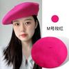 Otoño e Invierno Nuevo Moda Transfronteriza Estilo Coreano Gorro de Lana Tejido para Mujer, Sombrero de Artista Europeo y Americano, Talla m Boina de Lana