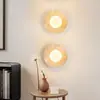 Luminária de Parede Vintage Estilo Japonês Wabi-Sabi em Travertino Amarelo para Sala de Estar, Corredor, Quarto de Casal, Cabeceira de Cama - Retro Simples Moderno