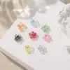 Pétalas de Flor Ocas de Acrílico Iridescente DIY Grampo de Cabelo Estilo Antigo Hanfu Adorno de Cabelo Brincos Acessórios Artesanais com Contas