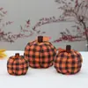 Festival de la Cosecha de Acción de Gracias Transfronterizo Nuevo Tela a Cuadros Elementos de Decoración de Calabaza Modelo Pequeño Accesorios de Escritorio Adornos