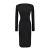 Vestido longo justo ao corpo Rachel de um ombro só, ombro a ombro, estilo europeu e americano, moda feminina para o início do outono, atacado
