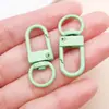 Pestillo de Puerta Pintado Color Macarrón Hebilla de Resorte Llavero Colgante Aleación Anillo Colorido Bolso Accesorios DIY Piezas