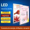 LED de um lado ultra-fino caixa de luz interior de roupa montada na parede loja de telefone móvel leite chá lista de preços caixa de luz luminosa