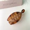 Presilha banana plissada de chifon, presilha vertical, presilha de garra de verão de alta qualidade, presilha para rabo de cavalo na nuca, presilha de cabelo elegante e delicada