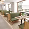 Restaurante Temático Cafetería Restaurante de Té Terraza de Madera Maciza Montada en la Pared Restaurante Japonés Restaurante Xianghui Tienda de Té con Leche de Ocio Mesa y Sillas