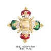 Broche de Liga para Comércio Exterior Transfronteiriço Broche Fixo para Roupas de Palácio Retrô Alfinete de Lapela Feminino Anti-Exposição Acessório Versátil