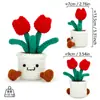 Venda Quente Transfronteiriça Flor de Tulipa Artificial Acabada em Vaso Planta Artificial para Escritório Casa Mesa Bonsai Presente Criativo