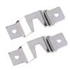 Marco de fotos colgante recto horizontal de acero inoxidable plateado, accesorios de hardware para pintura colgante oscura, marco de pintura, gancho para pintura al óleo, tablero de dos orificios para colgar a presión