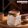 Pote de Vidro Selado com Flor de Begônia Embossada para Uso Doméstico, Pote de Armazenamento para Conservação de Alimentos, Pote de Armazenamento de Chá, Pote de Armazenamento de Grãos
