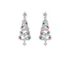 Pendientes de Navidad de Moda Transfronterizos Europeos y Americanos Lindos Dibujos Animados Árbol de Navidad Pendientes de Papá Noel Pendientes Festivos
