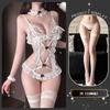Chaomu Ropa Interior Sexy Mono Sexy Encaje Puro Tentación de Lujuria Uniforme de Sirvienta Pijama Coqueto Qqny