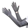 Mangas de Verano para Protección Solar, Protección UV, Compatibilidad con Pantalla Táctil, Ciclismo al Aire Libre, Conducir, Guantes Largos de Nylon Seda de Hielo para Mujer al por Mayor