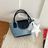 Bolsa de mão vintage estilo coreano para mulheres, nova bolsa de ombro da moda 2026, bolsa quadrada pequena da moda com retalhos de estampa de leopardo