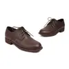 Nuevos zapatos europeos y americanos de primavera y otoño para mujer con cordones, punta redonda, de una sola capa, tacón cuadrado bajo, zapatos profesionales talla grande 40-43, zapatos de comercio exterior
