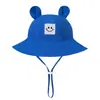 Nuevo Sombrero de Pescador de Cubo para Bebé Estilo Europeo y Americano Malla Color Sólido Orejas de Conejo Sombrero para el Sol Transfronterizo Tume 3-12m