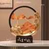 Nova Pintura de Areia Chinesa da Sorte com Fluxo Contínuo Ampulheta 3D Artesanato em Liga Decoração de Mesa Ornamento Descompressor Presente para Amigos