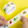 500 Hojas/Rollo Compra Directa Transfronteriza Dinosaurio Pegatinas de Rollo de Recompensa Material para Diario de Amazon Decoración Pegatinas de Sellado Lindas