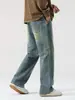 Ropa de Hombre Xintang / Otoño 2026 Nuevo Estilo Americano Rectos Sueltos High Street Pierna Ancha Versátiles Jeans Retro Pantalones Largos