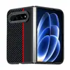 Adequado para capa de celular Xiaomi 18 Fold, fibra de carbono Kevlar e couro de cordeiro, cobertura total, à prova de quedas e capa protetora para tela dobrável