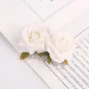 Envio sem preocupações atacado novo pente de cabelo feito à mão prato de noiva cabelo flanela flor rosa pente de cabelo flor de cabelo