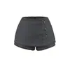 Falda Corta de Shorts con Botones Falsa de Dos Piezas para Mujer, Nuevo Diseño Verano 2026 Estilo Americano Chica Picante, Falda Corta Ajustada de Moda