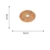 Tapete Térmico Doméstico Trançado de Rattan, Tapete Anti-Queimadura para Panela, Tapete para Tigela, Tapete para Mesa de Jantar Resistente a Altas Temperaturas, Tapete Resistente ao Calor para Prato, Porta-Copo, Suporte para Bule