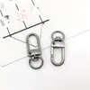 Chaveiro de Mola em Forma de Coração de Liga Galvanizada DIY Decoração de Bolsa de Carro Pingente Pequeno Acessório com Clipe de Cachorro