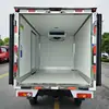 Veículo de transporte de cadeia de frio com placa azul e largura interna de 2,3 metros para exportação. Veículo Refrigerado Elétrico Puro de Nova Energia. 3. Novos descontos