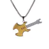 Colar de Aço Inoxidável para Guitarra de Cor Simples Hip Hop Rock Jazz Design de Pingente Nicho Acessórios de Pingente para Festival de Música