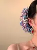 Horquilla Floral con Ambiente de Playa para Mujer, Nuevo Estilo Chino, Clip para el Cabello Estilo Vacaciones Fotografía Realista, Clip Lateral Accesorio para el Cabello