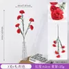 Claveles Artificiales Simulados de 7 Cabezas para Decoración de Pasillo de Boda, Arte Floral de Claveles de 5 Cabezas Flores Artificiales de Plástico