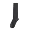 Calcetines de Algodón 98% para Niñas, Extra Largos 28cm, Hasta la Rodilla, de una Sola Capa, Gruesos, Color Sólido, Tubo Largo, Abertura Amplia, No Aprietan los Pies