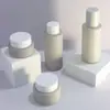 Suministro Directo de Fábrica de Botellas Nuevas para Loción, Botellas Dispensadoras de Vidrio Gris de Alta Calidad, Botellas de Vidrio para Aceites Esenciales de 120 ml, Botellas de Vidrio para Cremas de Alta Calidad de 50 g