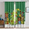 Cortinas de Grinch Navideño Decoración Festiva Cortinas Romanas Cortas Sin Taladro Cortinas Impresas Digitalmente