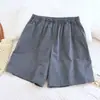 Pantalones Cortos de Algodón Puro, Pantalones de Pijama para Mujer, Pantalones Finos de Algodón Lavado de Verano para Casa, Pantalones de Playa Simples de Algodón Puro Talla Grande Que Se Pueden Usar Afuera