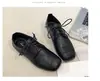 2026 Otoño Estilo Británico Retro Zapatos Planos con Cordones Mocasines Mujer Versión Coreana Nuevos Versátiles Punta Cuadrada Corte Profundo Zapatos Mocasines