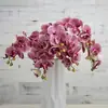 Em Estoque Atacado Novo PVC Tátil Orquídea Borboleta Arranjo Floral Decoração Adereço de Fotografia Flor de Orquídea Borboleta Artificial 3D