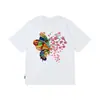 Algodón Puro PeinadoRopa Versátil de Verano para Pareja con un Elegante Diseño de Camiseta de Mariposa, Top de Nicho de Moda para Mujer