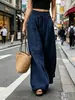 2026 Amazon Transfronterizo Primavera/Verano Más Vendidos Cintura Alta Casual Simple Color Sólido Cintura Elástica Holgados Pantalones de Pierna Ancha