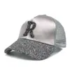 Gorra para Niños Estilo Coreano Moda Tendencia Letra A Letra D Gorra de Béisbol con Lentejuelas Ajustable Transpirable Sombrero para el Sol
