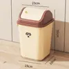 Cubo de basura, elegante y de alta calidad, adecuado para uso doméstico, tamaño grande, con tapa abatible, para usar en el baño, la cocina y la sala de estar, y cuenta con un diseño a prueba de olores